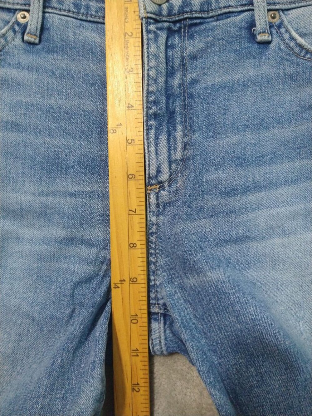 Lucky Brand Jeans Womens 4/27 Blue Cone Denim AVA Skinny Mid Rise Distressed - Picture 4 of 12